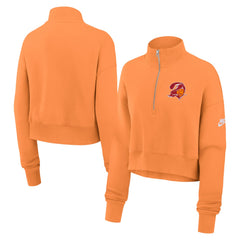 Tampa Bay Buccaneers Women's Rewind Phoenix Half-Zip Sweatshirt - Orange - Nike