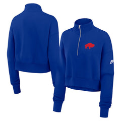 Buffalo Bills Women's Rewind Phoenix Half-Zip Sweatshirt - Royal - Nike
