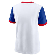 Buffalo Bills Women's Rewind Ringer T-Shirt - White/Royal - Nike