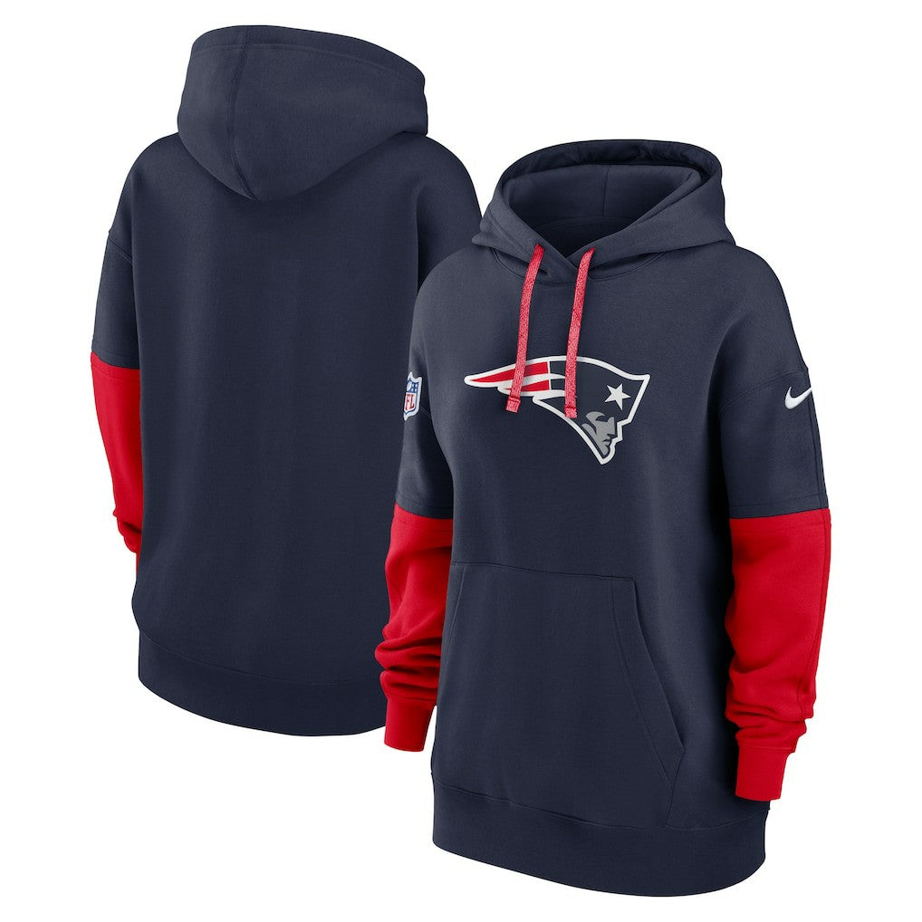 New England Patriots Women's Sideline Essential Hoodie - Navy - Nike