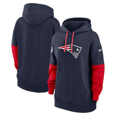 New England Patriots Women's Sideline Essential Hoodie - Navy - Nike