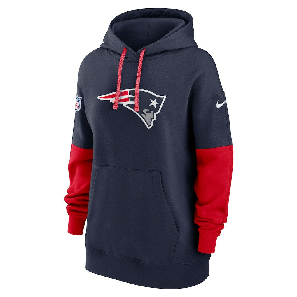 New England Patriots Women's Sideline Essential Hoodie - Navy - Nike