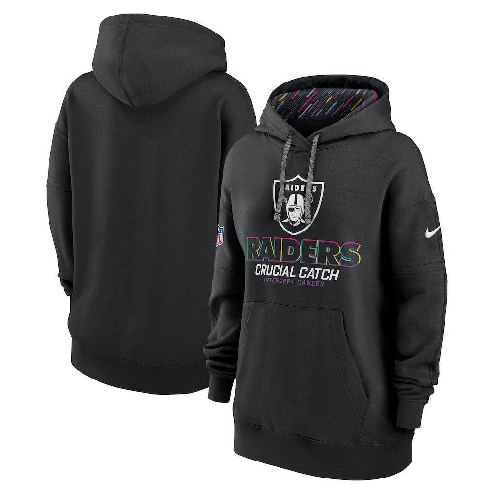 Las Vegas Raiders Women's 2024 NFL Crucial Catch Club Pullover Hoodie - Black - Nike