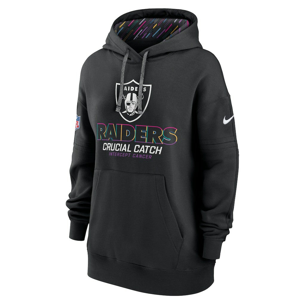 Las Vegas Raiders Women's 2024 NFL Crucial Catch Club Pullover Hoodie - Black - Nike