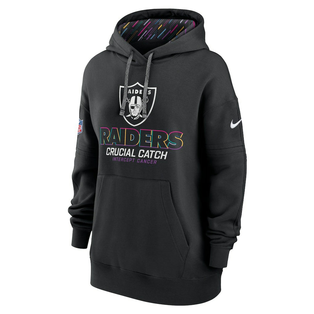 Las Vegas Raiders Women's 2024 NFL Crucial Catch Club Pullover Hoodie - Black - Nike