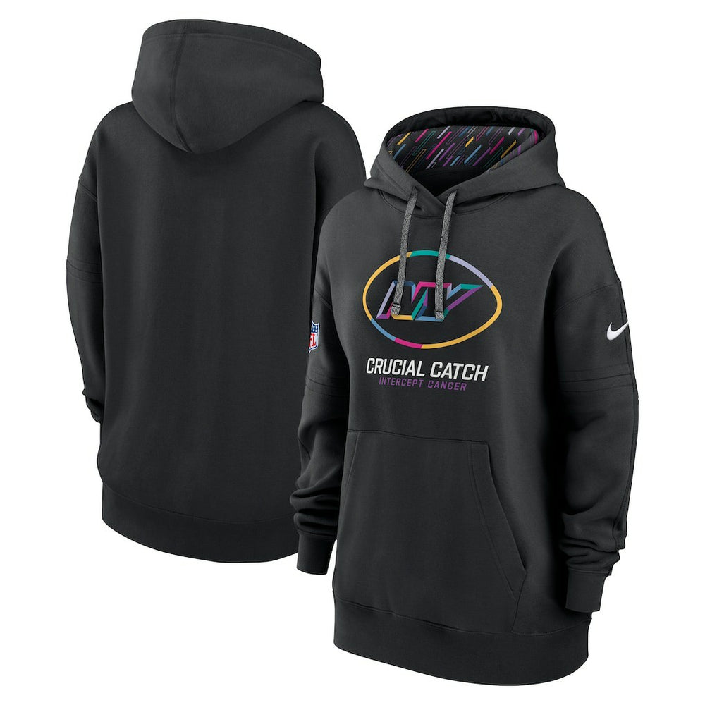 New York Jets Women's 2024 NFL Crucial Catch Club Pullover Hoodie - Black - Nike