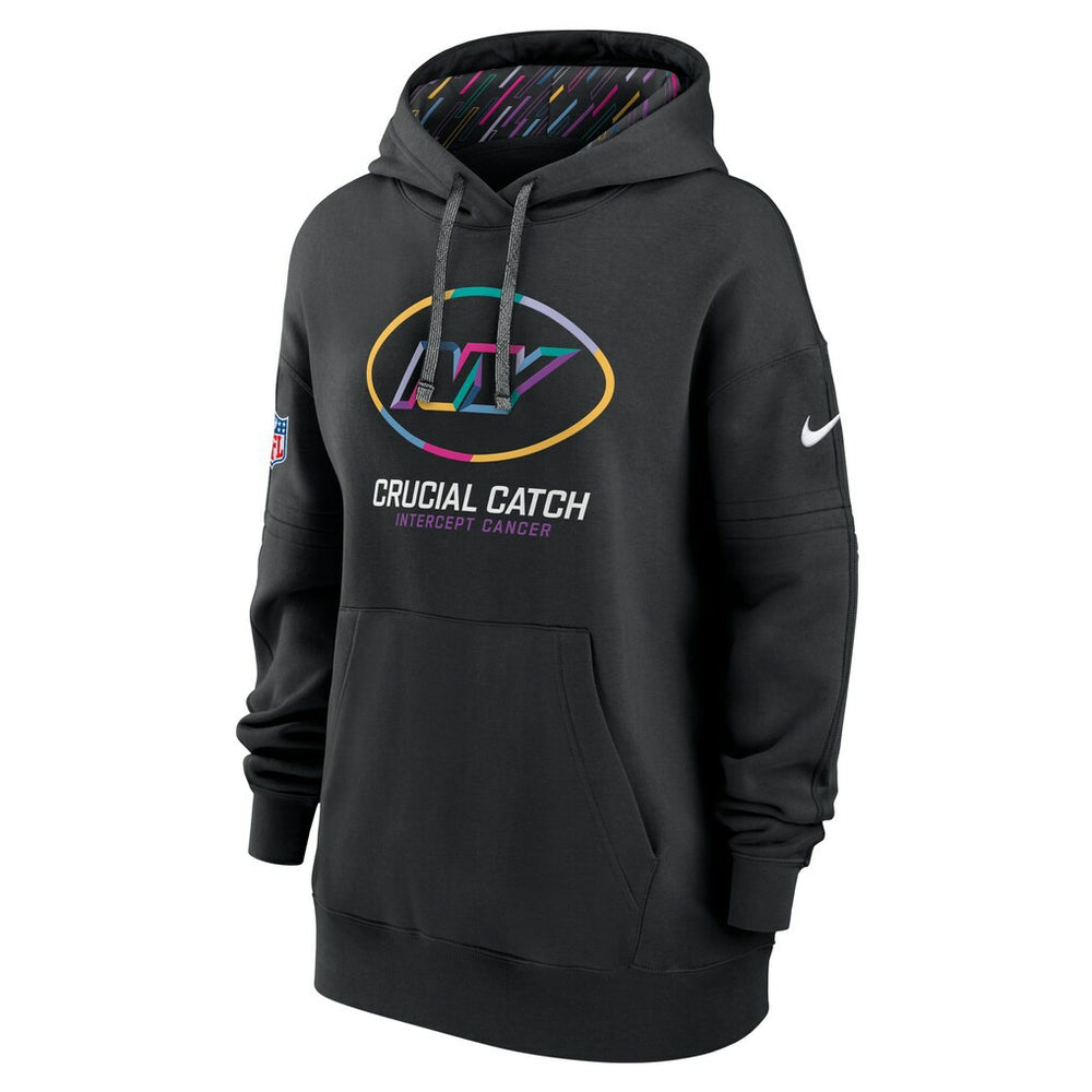 New York Jets Women's 2024 NFL Crucial Catch Club Pullover Hoodie - Black - Nike