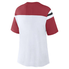 Arizona Cardinals Women's Cheer Chant Fashion Crop Top - White/Cardinal - Fanatics