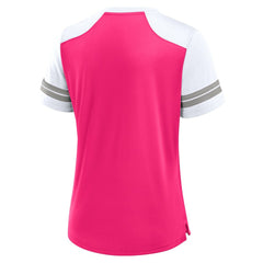 Dallas Cowboys Women's Play Script Lace-Up T-Shirt - Pink - Fanatics
