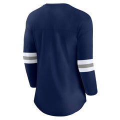 Dallas Cowboys Women's First Team Arch Logo 3/4 Sleeve T-Shirt - Navy - Fanatics