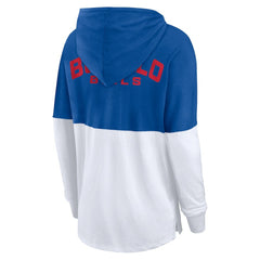 Buffalo Bills Women's Backup Option Long Sleeve Hoodie T-Shirt - Royal/White - Fanatics