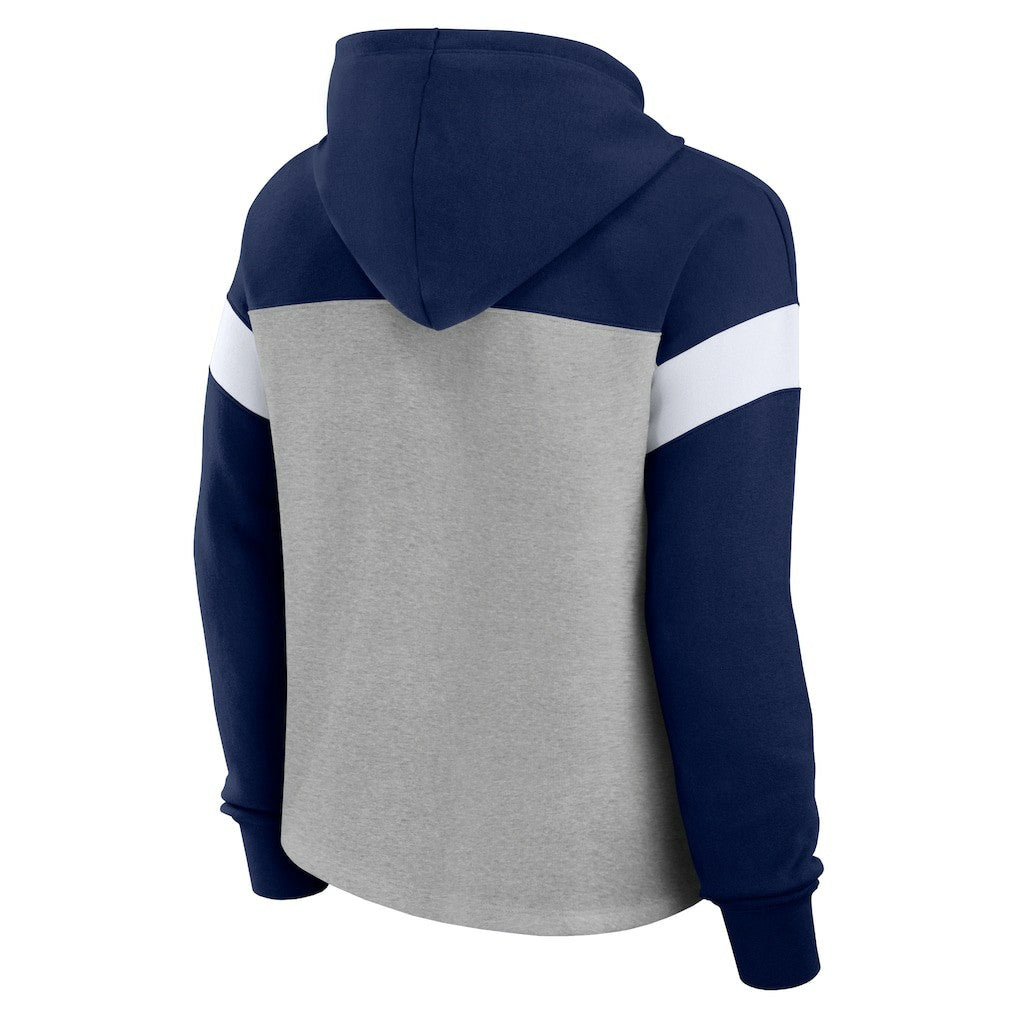 Dallas Cowboys Women's Bold Play Call Pullover Hoodie - Heather Gray/Navy - Fanatics