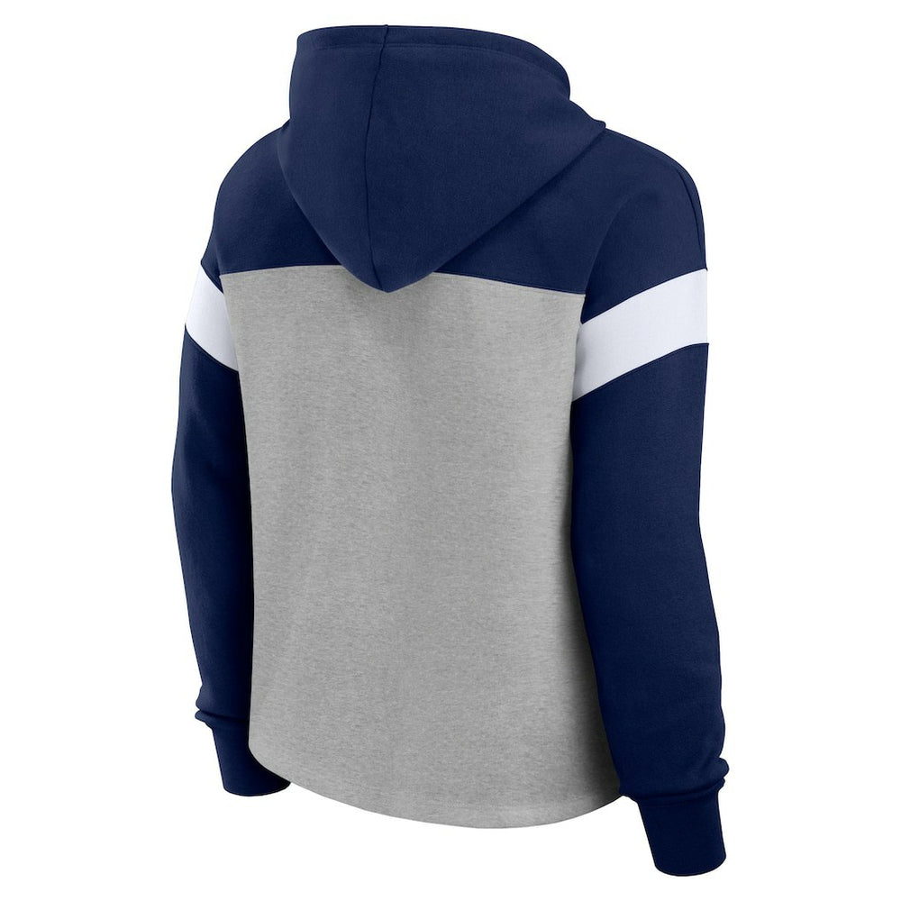 Dallas Cowboys Women's Bold Play Call Pullover Hoodie - Heather Gray/Navy - Fanatics