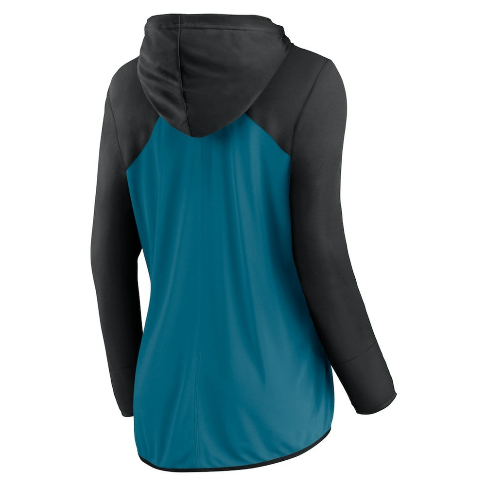 Jacksonville Jaguars Women's Script Full-Zip Hoodie - Teal/Black - Fanatics