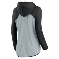 Las Vegas Raiders Women's Script Full-Zip Hoodie - Silver/Black - Fanatics