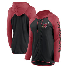 Arizona Cardinals Women's Script Full-Zip Hoodie - Black/Cardinal - Fanatics