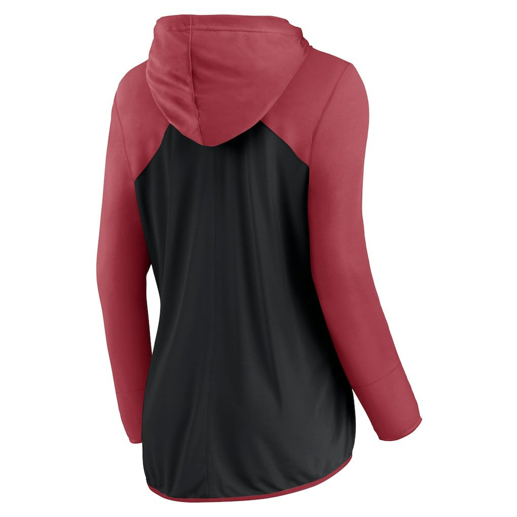 Arizona Cardinals Women's Script Full-Zip Hoodie - Black/Cardinal - Fanatics