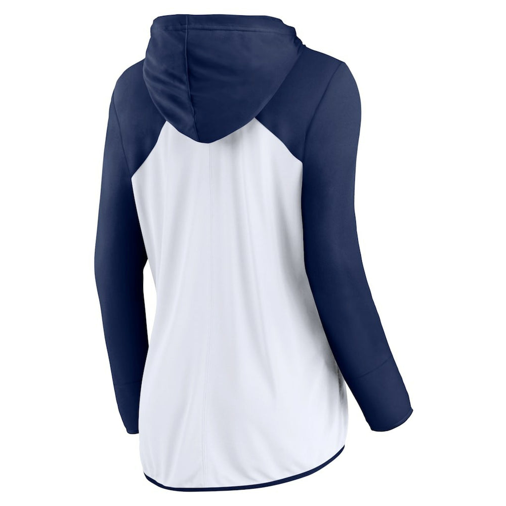 Dallas Cowboys Women's Script Full-Zip Hoodie - White/Navy - Fanatics