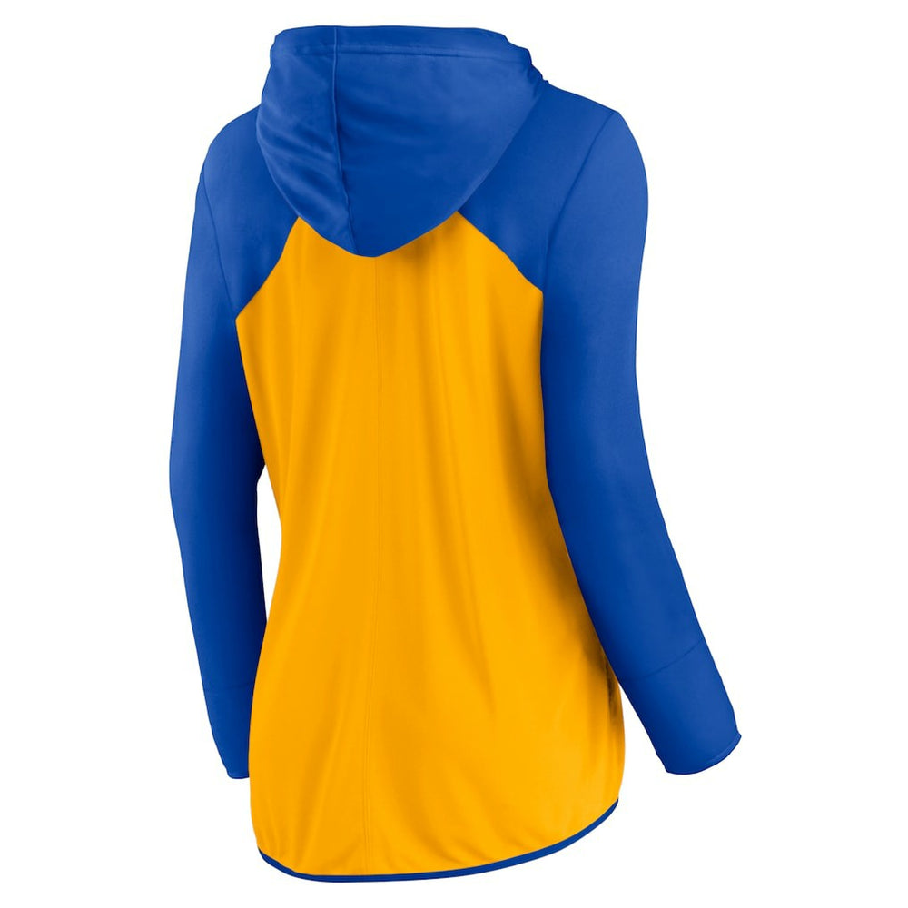 Los Angeles Rams Women's Script Full-Zip Hoodie - Gold/Royal - Fanatics