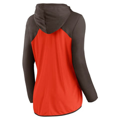 Cleveland Browns Women's Script Full-Zip Hoodie - Orange/Brown - Fanatics