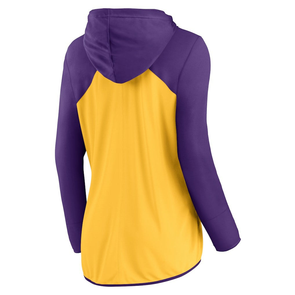 Minnesota Vikings Women's Script Full-Zip Hoodie - Gold/Purple - Fanatics