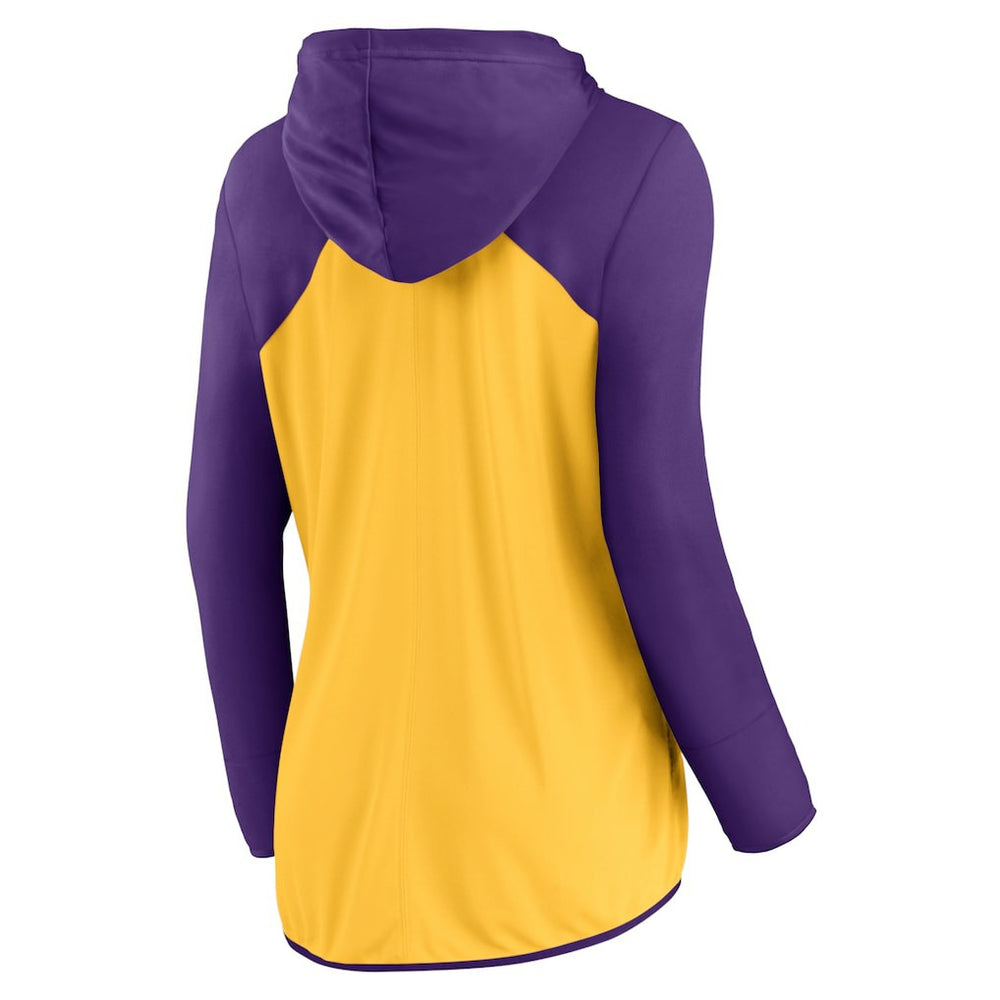 Minnesota Vikings Women's Script Full-Zip Hoodie - Gold/Purple - Fanatics