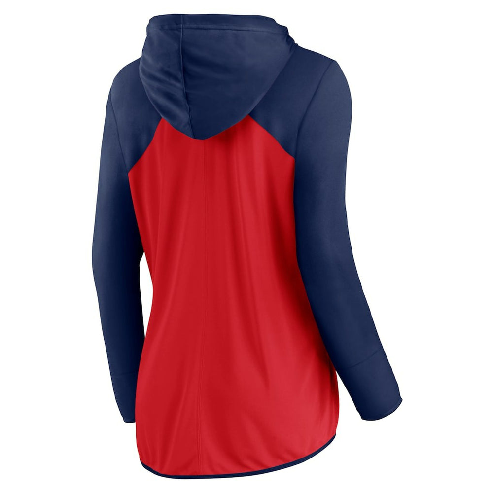 New England Patriots Women's Script Full-Zip Hoodie - Red/Navy - Fanatics