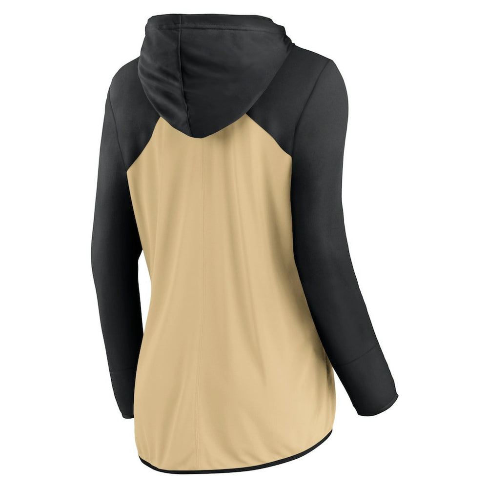 New Orleans Saints Women's Script Full-Zip Hoodie - Gold/Black - Fanatics