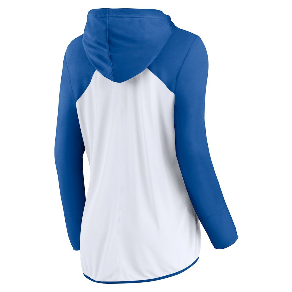 Indianapolis Colts Women's Script Full-Zip Hoodie - White/Royal - Fanatics