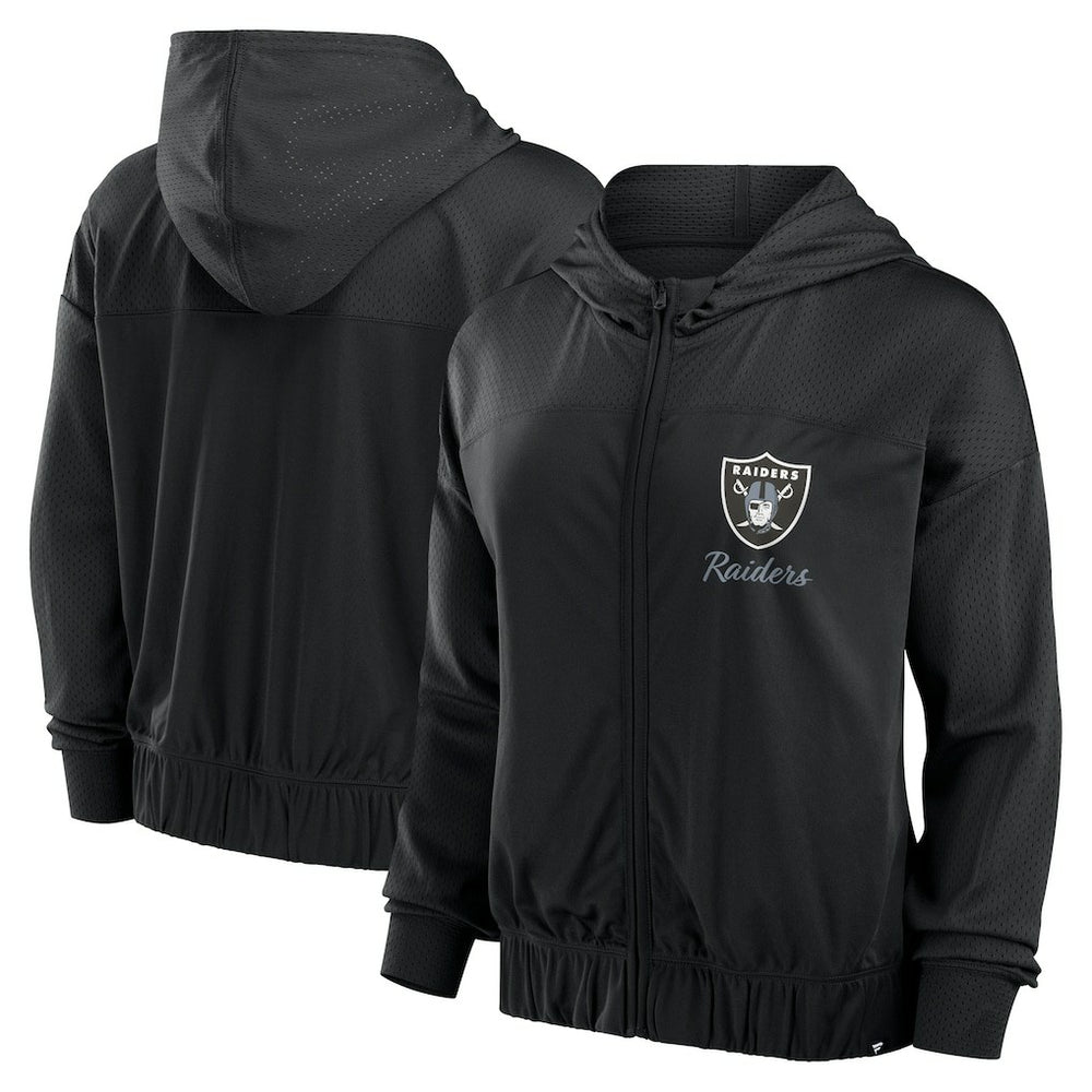 Las Vegas Raiders Women's Script Lock Full-Zip Hoodie - Black - Fanatics