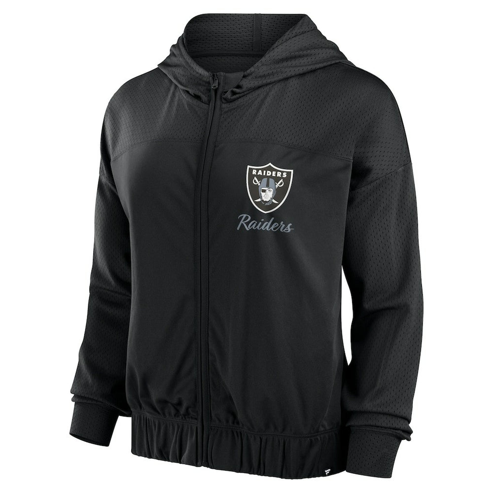 Las Vegas Raiders Women's Script Lock Full-Zip Hoodie - Black - Fanatics