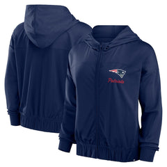 New England Patriots Women's Script Lock Full-Zip Hoodie - Navy - Fanatics