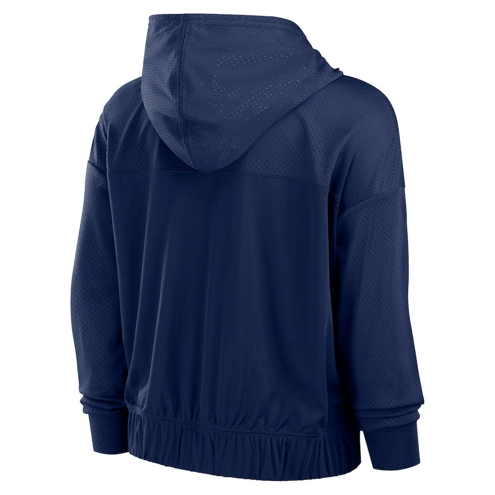 New England Patriots Women's Script Lock Full-Zip Hoodie - Navy - Fanatics