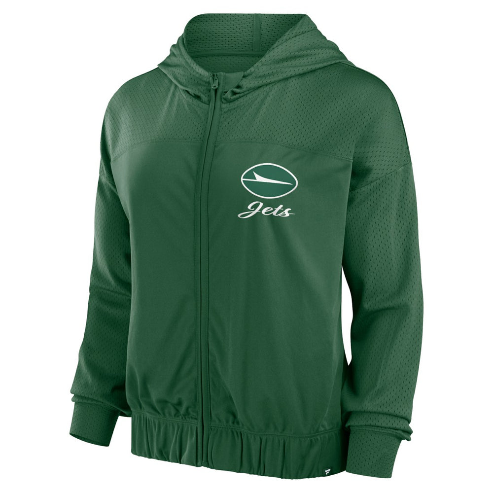 New York Jets Women's Script Lock Full-Zip Hoodie - Green - Fanatics