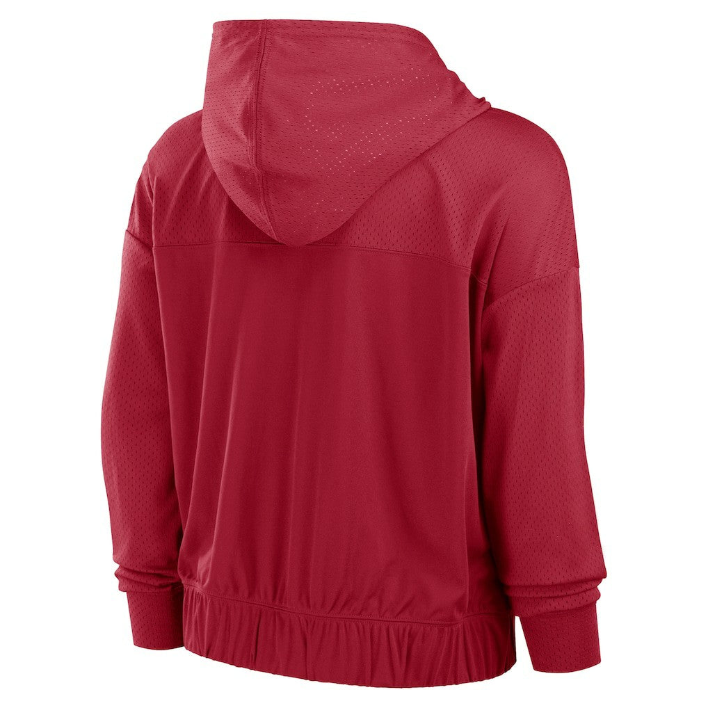 San Francisco 49ers Women's Script Lock Full-Zip Hoodie - Scarlet - Fanatics