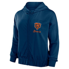 Chicago Bears Women's Script Lock Full-Zip Hoodie - Navy - Fanatics