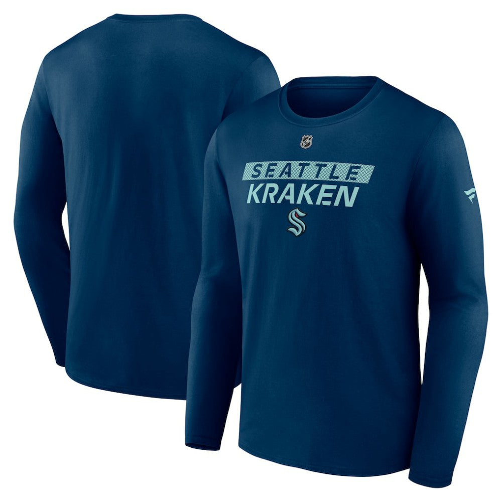 Seattle Kraken Fanatics Authentic Pro Core Primary Long Sleeve T-Shirt - Deep Sea Blue | Fanatics Clearance