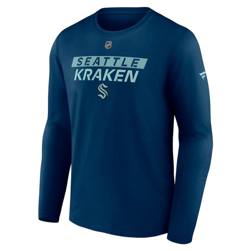 Seattle Kraken Fanatics Authentic Pro Core Primary Long Sleeve T-Shirt - Deep Sea Blue | Fanatics Clearance