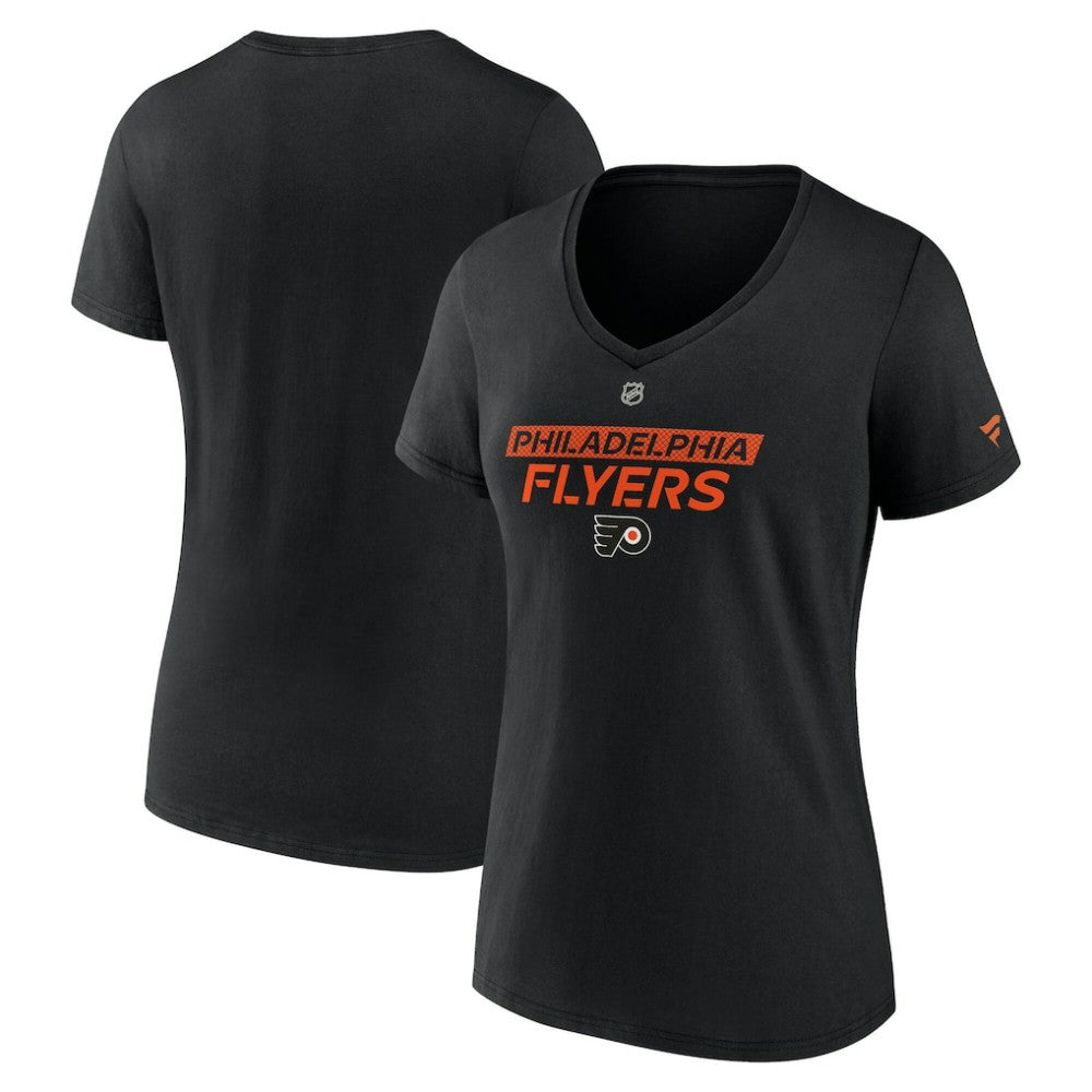 Philadelphia Flyers Fanatics Women's Authentic Pro Core Primary V-Neck T-Shirt - Black | Fanatics discount