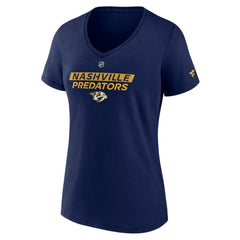 Nashville Predators Fanatics Women's Authentic Pro Core Primary V-Neck T-Shirt - Navy | Fanatics discount