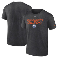 Edmonton Oilers Fanatics Authentic Pro Core Primary T-Shirt - Heather Charcoal | Fanatics on sale