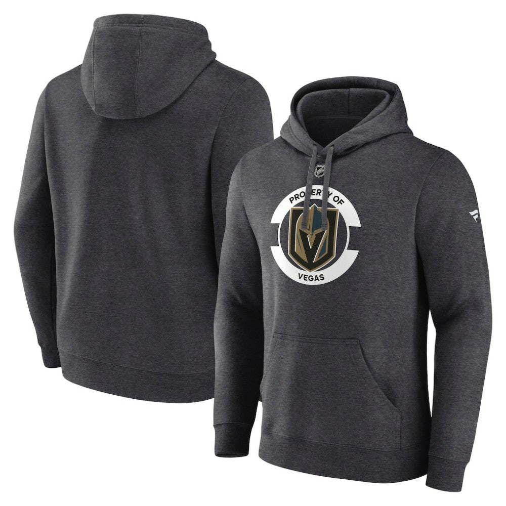 Vegas Golden Knights Fanatics Authentic Pro Core Secondary Fleece Pullover Hoodie - Heather Charcoal | Fanatics Lifestyle