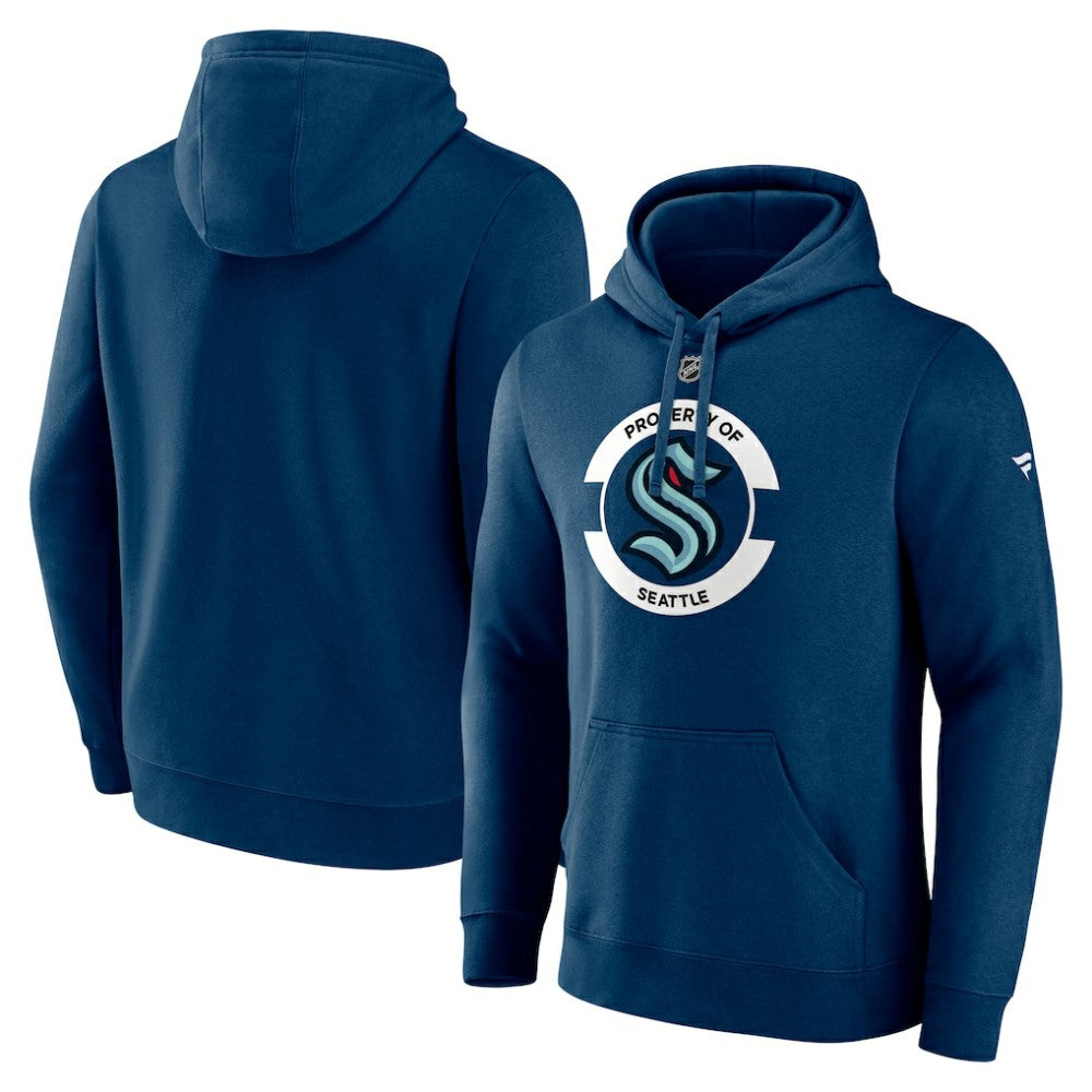 Seattle Kraken Fanatics Authentic Pro Core Secondary Fleece Pullover Hoodie - Deep Sea Blue | Fanatics near me