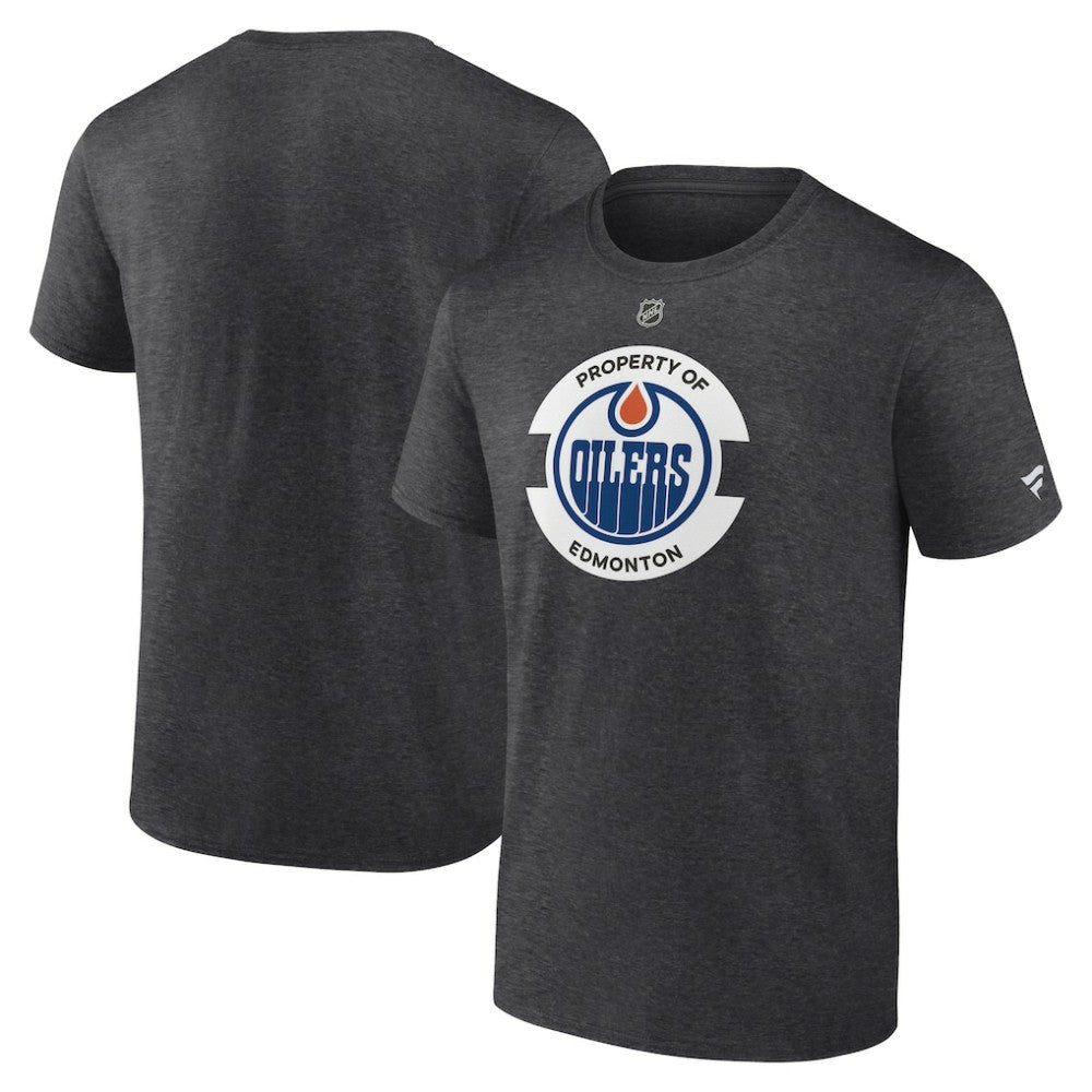 Edmonton Oilers Fanatics Authentic Pro Core Secondary T-Shirt - Heather Charcoal | Fanatics on sale