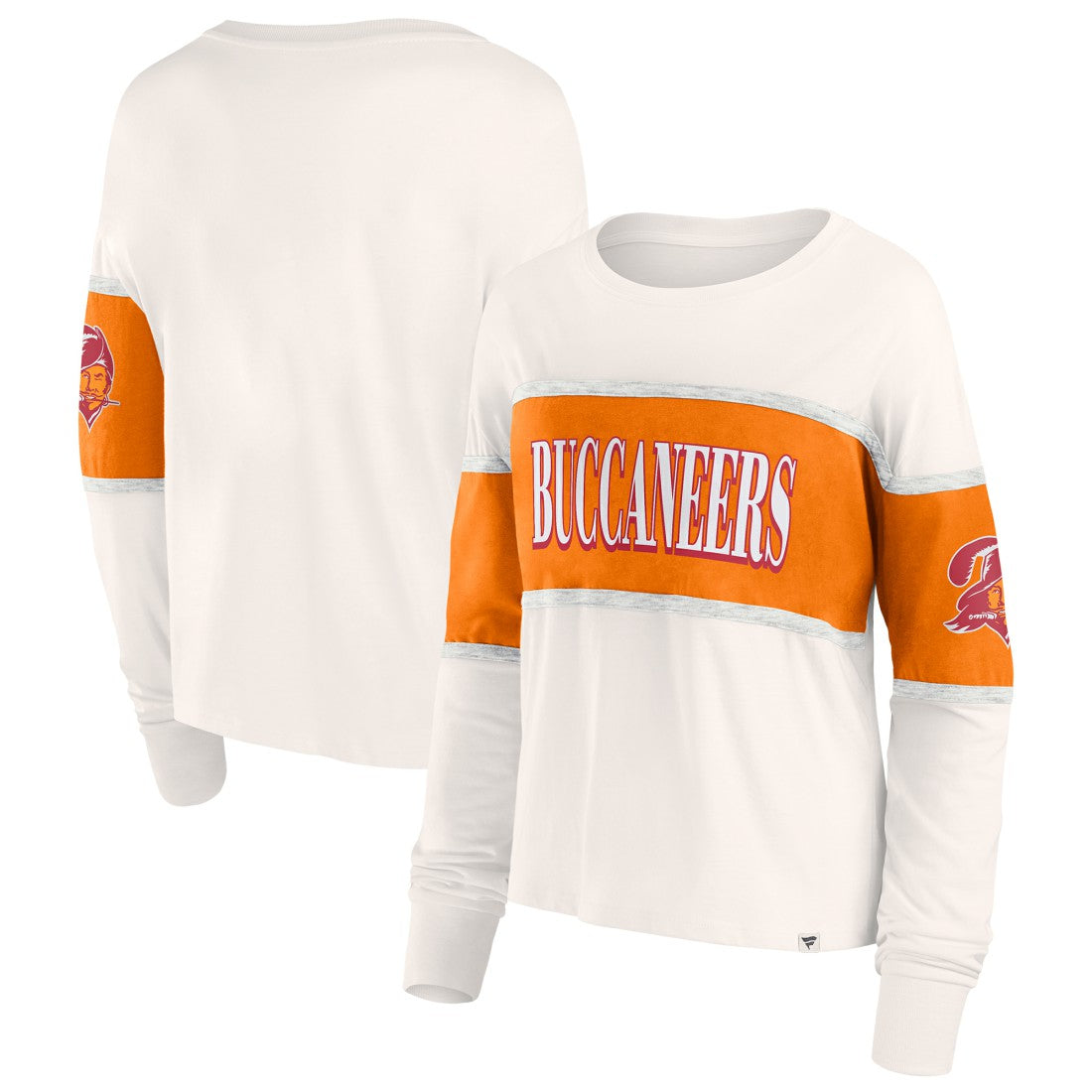 Tampa Bay Buccaneers Women's Antique Block Long Sleeve T-Shirt - Cream - Fanatics