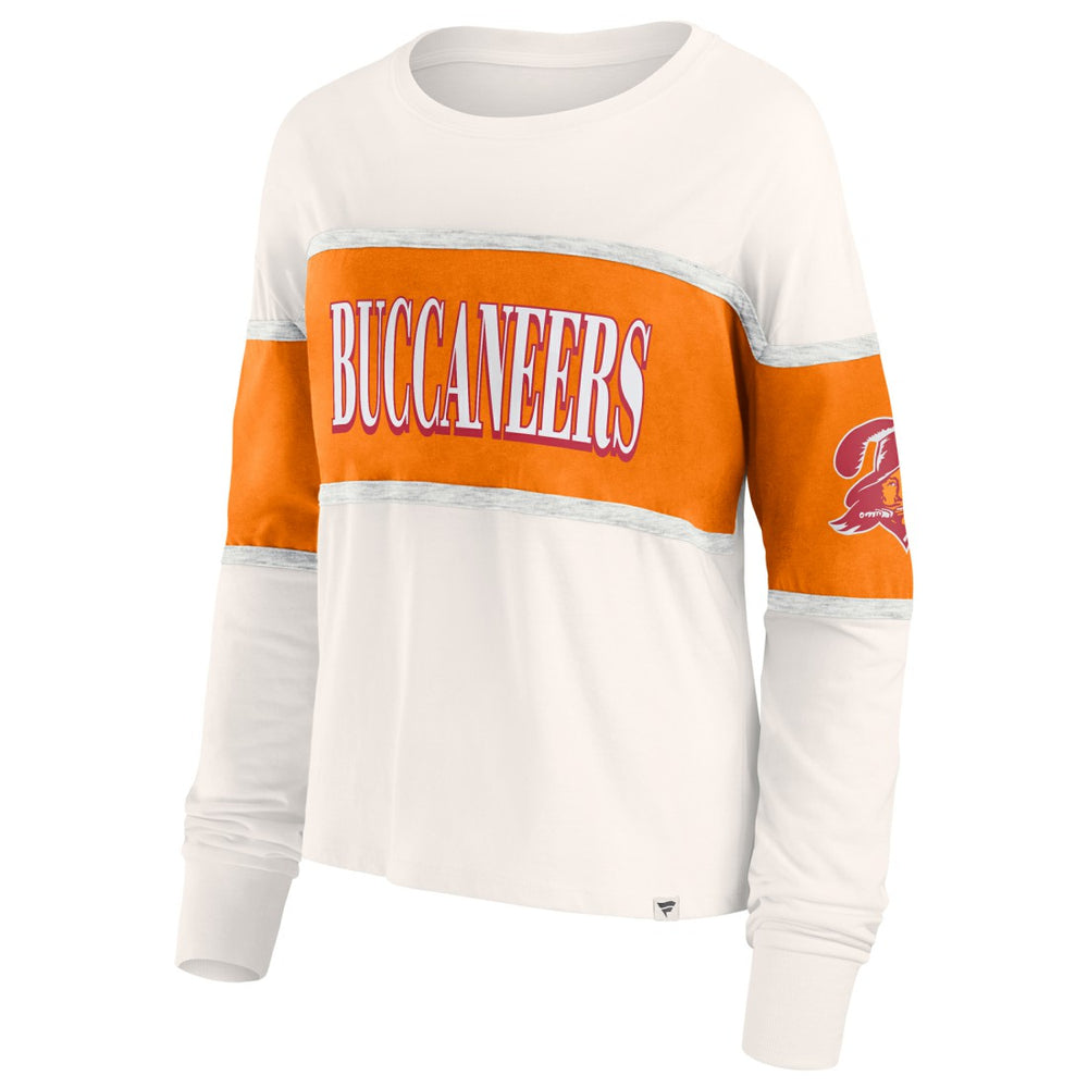 Tampa Bay Buccaneers Women's Antique Block Long Sleeve T-Shirt - Cream - Fanatics