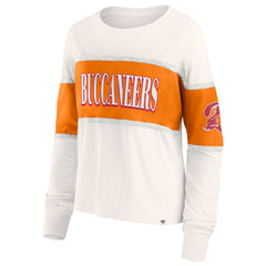 Tampa Bay Buccaneers Women's Antique Block Long Sleeve T-Shirt - Cream - Fanatics