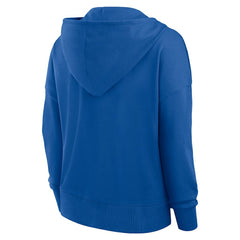 Dallas Cowboys Women's Blitz Left Lace-Up Pullover Hoodie - Royal - Fanatics