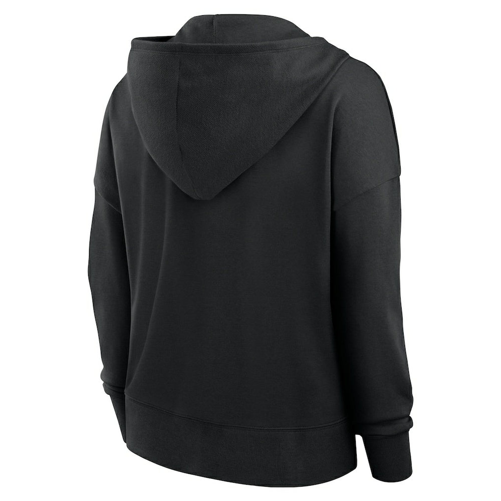 Pittsburgh Steelers Women's Blitz Left Lace-Up Pullover Hoodie - Black - Fanatics