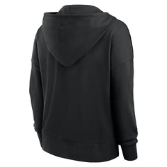 Pittsburgh Steelers Women's Blitz Left Lace-Up Pullover Hoodie - Black - Fanatics